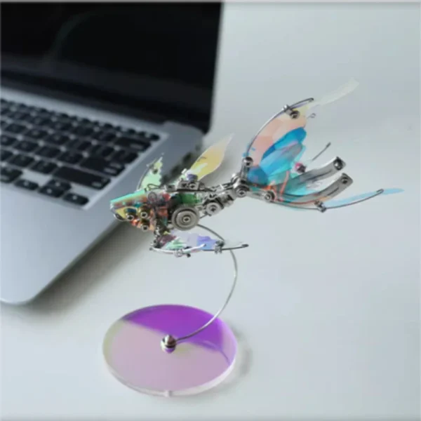 3D Metal Puzzle Flying Fish Model Mechanical Punk Marine Life DIY Assembly Model Kit for Adults Personalized Gift Toy Decoration - Image 4