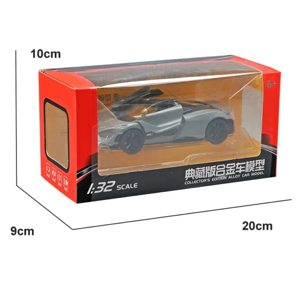 1:32 McLaren 765LT Sport Car Model Sound Light Children Diecast Toys Vehicles Boys Car Toy Gift Collective Voiture Miniature - Image 5