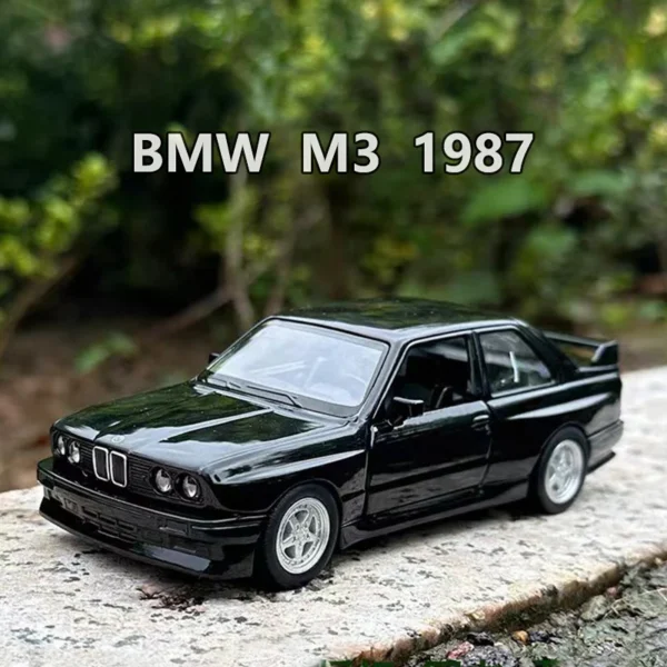 1/36 BMW M3 1987 Alloy Toys Car Model Metal Diecasts Toy Vehicles Authentic Exquisite Interior Pull Back 2 Door Opened Kids Gift - Image 2