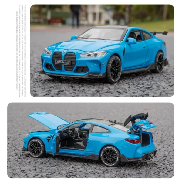 1:32 BMW M4 Coupe sports car High Simulation Diecast Metal Alloy Model car Sound Light Pull Back Collection Kids Toy Gifts - Image 2