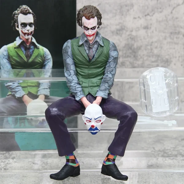 Anime Detective Comics Joker Sitting Mafex Action Figure Suicide Squad Joker Supervillain Model Doll Gift Car Decoration Toy - Image 2