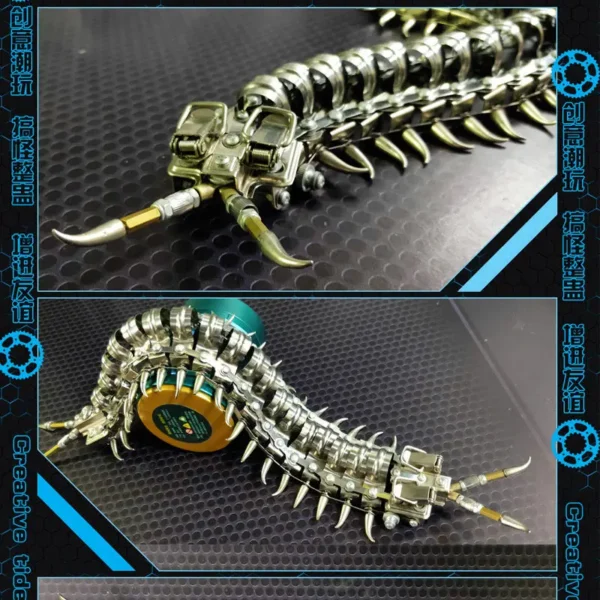 3D puzzle Metal Centipede Model Kit Mechanical Insects Stainless Steel creative assembly Toy 3D build model Toys for Kids Adults - Image 3