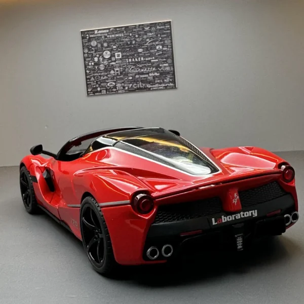 1:22 Ferrari Laferrari convertible Alloy Racing Car Model Diecast Metal Toy Vehicles Car Model Simulation Kids Toy Gift E187 - Image 3