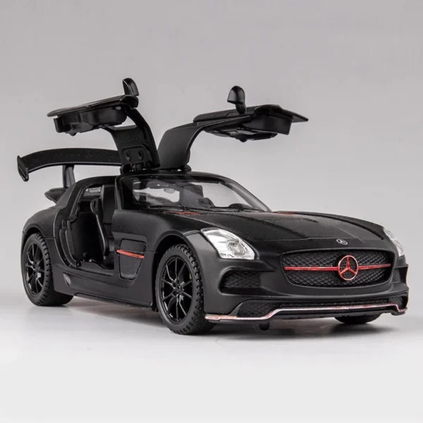 1:32 Mercedes Benz SLS AMG Super Sports Car Alloy Diecast Model Car Sound & Light Kid Children Toy Gift For Boy Collecting Hobby