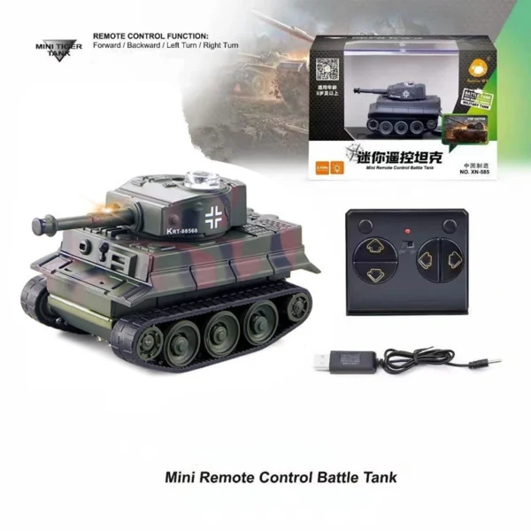 Xmas Mini RC Tank 4Channel Battle Military Crawler Shooting Radio Controlled Electronic ourdoor Toy Tank for Kids Gift Wholesale - Image 5