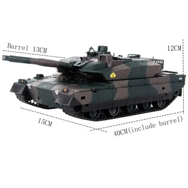 RC Tank 1/20 9CH Remote Control Tank With Sound LED Rechargeable 40CM Electronic Car 27Mhz Infrared Electric Toys For Kids Gift - Image 5