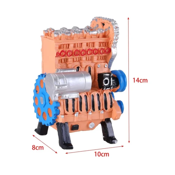 1pc Mini Engine Model Toy 4 Cylinder Car Engine Model Creative Miniature Resin Engine Ornaments for Car Desktop Decoration - Image 4