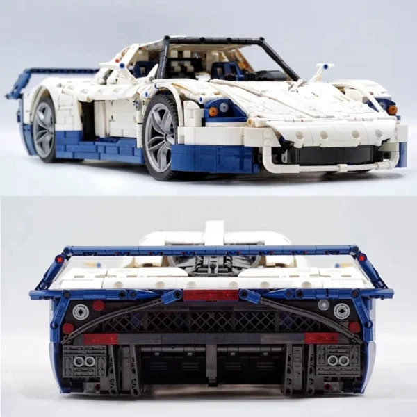 MOC MC12 White Super Sprots Car Model Building Blocks Technical Vehicle Bricks DIY Puzzle Toys Assembly Christmas Gift For Kids - Image 4