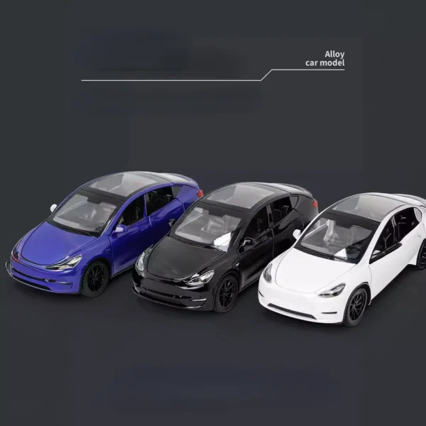 1:32 Tesla Model Y Alloy Car Model Diecast Metal Car Model Simulation Sound and Light Collection Childrens Toys Gift A963 - Image 5