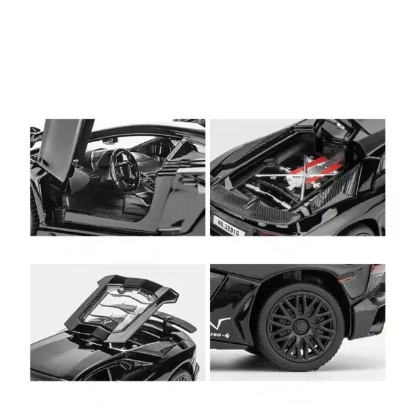 1:32 Lamborghinis SV LP750-4 Alloy Sports Car Model Diecast & Toy Metal Vehicle Simulation Car Model Collection Children's Gifts - Image 5