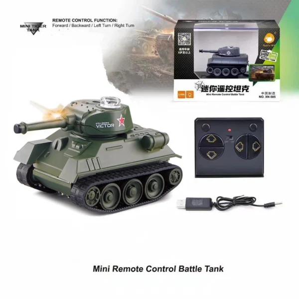 Xmas Mini RC Tank 4Channel Battle Military Crawler Shooting Radio Controlled Electronic ourdoor Toy Tank for Kids Gift Wholesale - Image 4