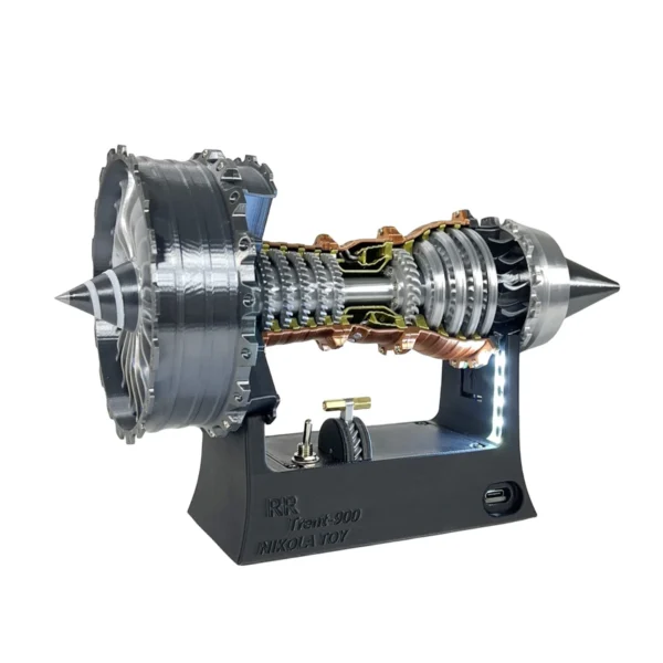 25CM TR-900 High Precision Simulation Turbofan Engine Model Toys Aviation Fan Collectibles Static Display Ornaments Gifts