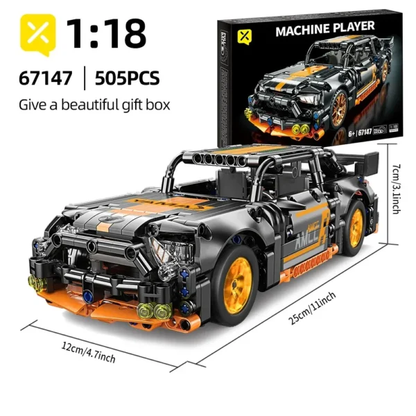 Technical Super Racing Car Model Building Blocks Automobile Pull Back DIY MOC Vehicle Bricks Children Toys