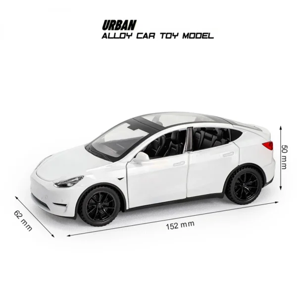 1:32 Tesla Model Y Alloy Car Model Diecast Metal Car Model Simulation Sound and Light Collection Childrens Toys Gift A963 - Image 4