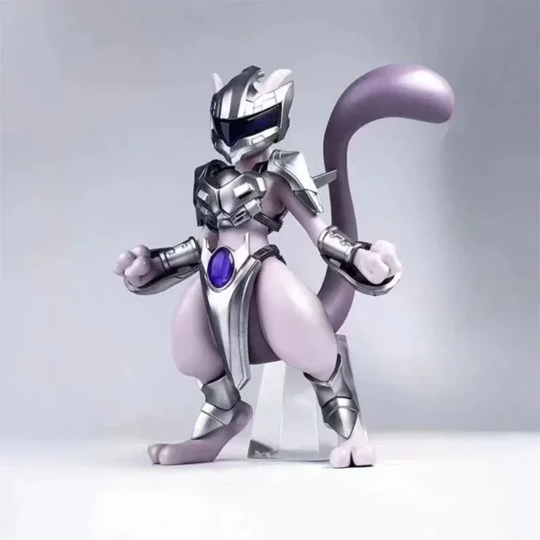 11cm Pokemon Figure Mewtwo Anime Figure Steel Mewtwo cool Figurine Pvc Statue Model Decorations Toys for Kid Gifts Collection