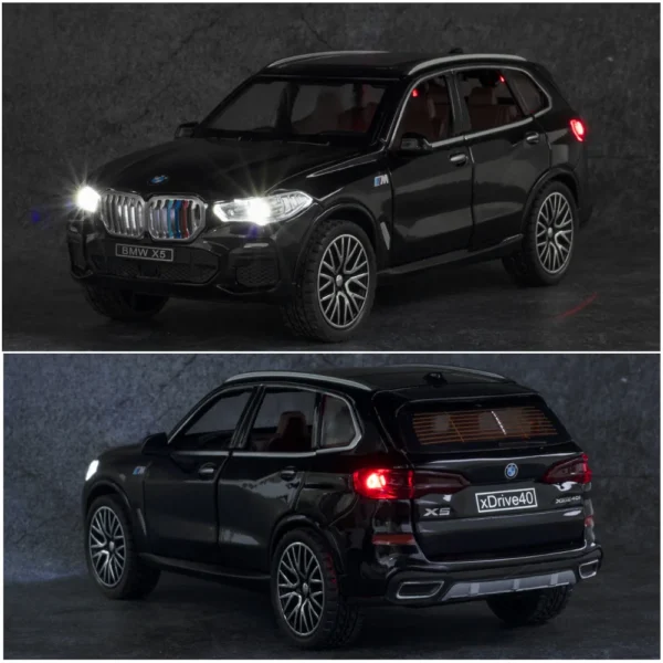 1:32 BMW X5 SUV Alloy Car Model Diecasts Metal Toy Vehicles Car Model High Simulation Collection Sound Light Childrens Toy Gift - Image 2