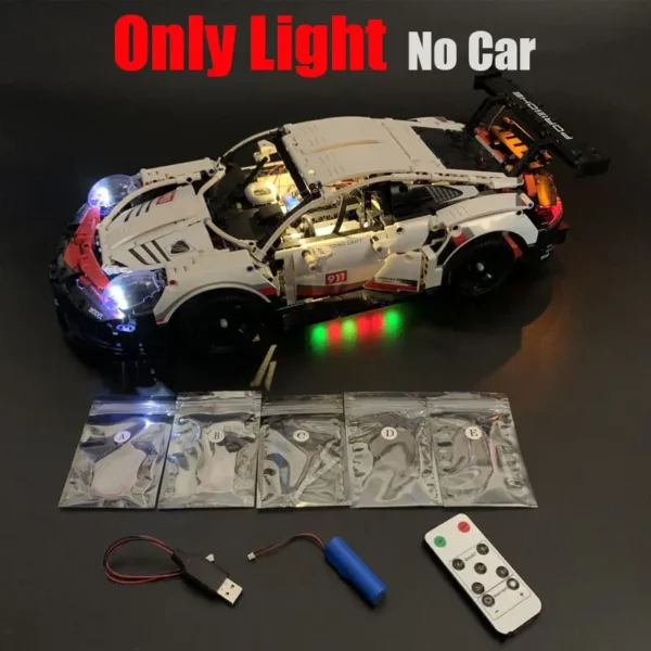 Led Light For 42096 20097 Technical Car Building Blocks City RSR Race Vehicle Bricks DIY Lamp Toys Set Not Included Car - Image 5