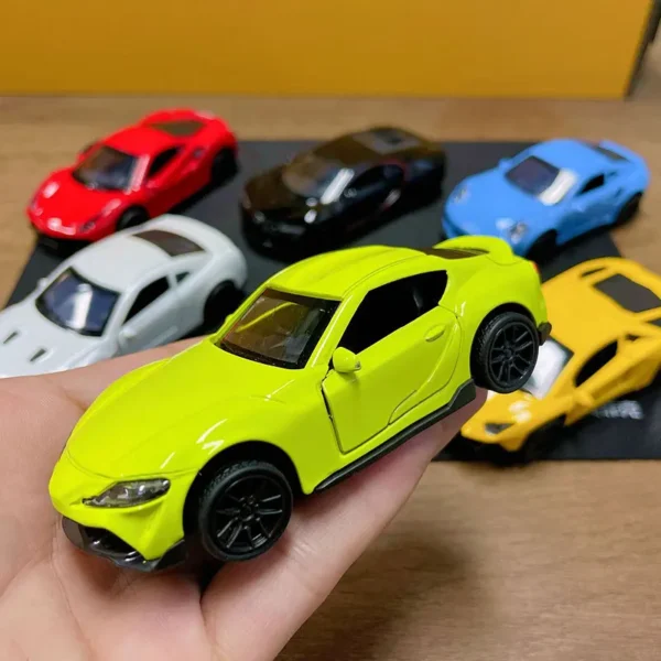 1:43 Diecast Alloy Car Model Metal Pull Back Simulation Car Toy Boy Sports Car Ornament with to Open the Door Toys for Kids - Image 5