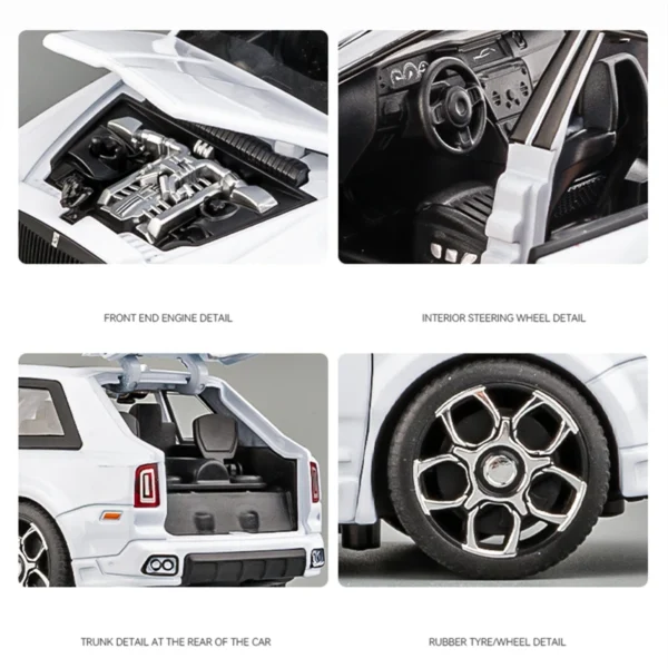 1:32 Rolls Royce SUV Cullinan Alloy Car Model Diecasts Metal Toy Car Model Simulation Sound and Light Collection Childrens Gifts - Image 5