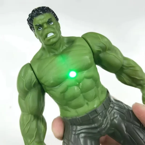 2024 Marvel Spiderman Hulk Ironman Anime Action Figure Toy Christmas Gift Pvc Movable Joints Luminous Doll Collection Model Toy - Image 2