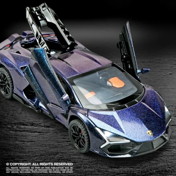 1:32 Lamborghini Revuelto Alloy Diecast Model Car Sound Light Children Toys Collection Hobbies Gifts With Boys Kids Present A893 - Image 2