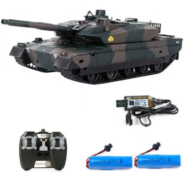 RC Tank 1/20 9CH Remote Control Tank With Sound LED Rechargeable 40CM Electronic Car 27Mhz Infrared Electric Toys For Kids Gift - Image 2