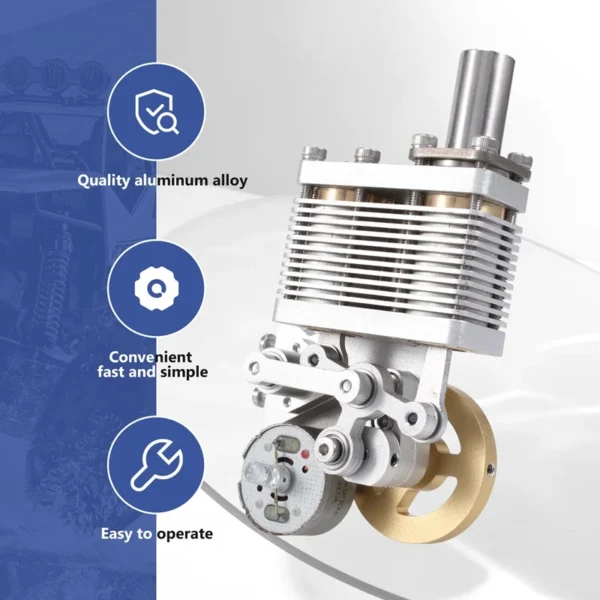 HOT-Full Metal Stirling Engine Model Mini Generator Model Physics Steam Science Educational Engine Model Kit Toy - Image 6