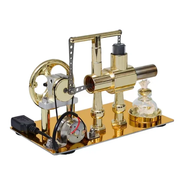 Hot Air Single Cylinder Stirling Engine Generator Physics Popular Science Production Invention Collection Toy - Image 6