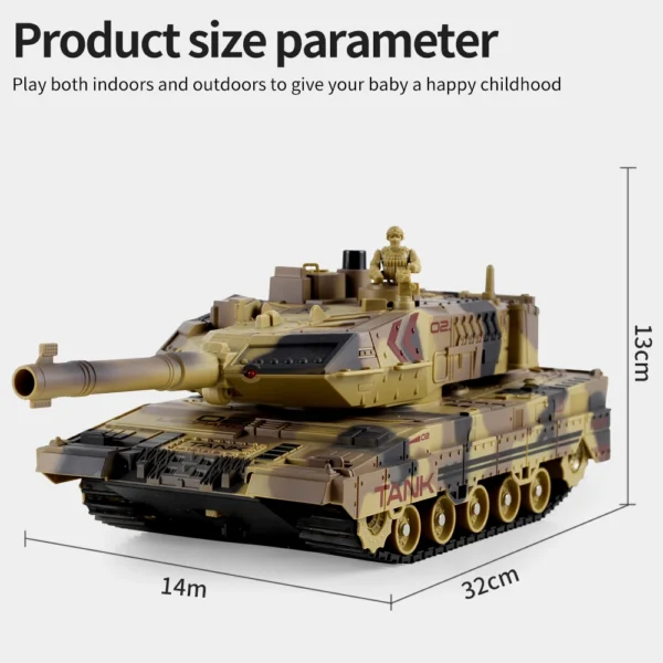 2.4G Tracked Simulation Remote Control Tank Water Bomb Spray Remote Control Vehicle War Armored Vehicle Model Children Toy Gift - Image 6