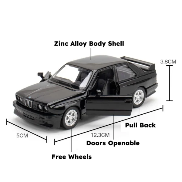 1/36 BMW M3 E30 1987 Classical Rally Toy Car Model For Children RMZ CiTY Diecast Metal Miniature Pull Back Collection Gift Kid - Image 3