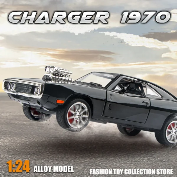 1: 32 Dodge Series,Challenger Hellcat Vintage Classic Alloy Car Model Toy Pull Back Cars With Sound and Light For Kids Gift - Image 5