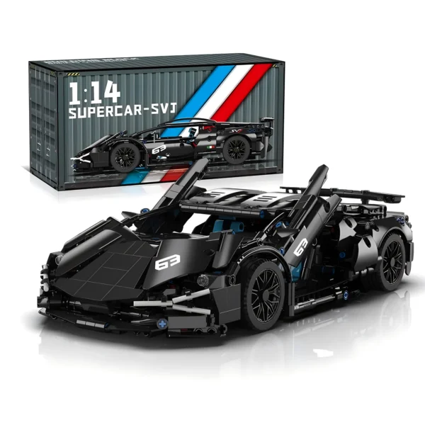 Technical Racing Sport Car Model Building Blocks technic adults 1:14 DIY Supercar Brick Puzzle Toys Kid Adult Gift（1280+granule） - Image 4