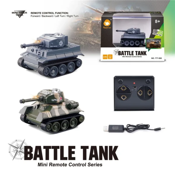 Xmas Mini RC Tank 4Channel Battle Military Crawler Shooting Radio Controlled Electronic ourdoor Toy Tank for Kids Gift Wholesale - Image 6