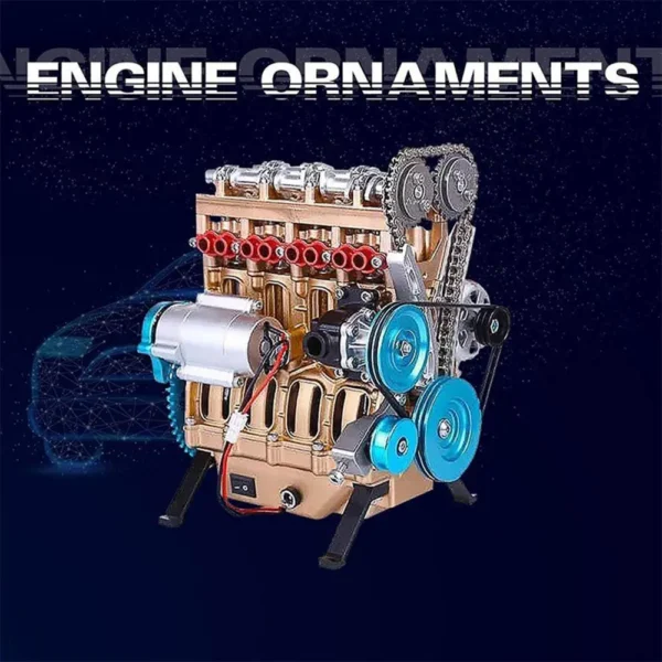 Home Decoration Toys Kids Gifts Car Engine Model Engine Decoration 4 Cylinder Resin - Image 2