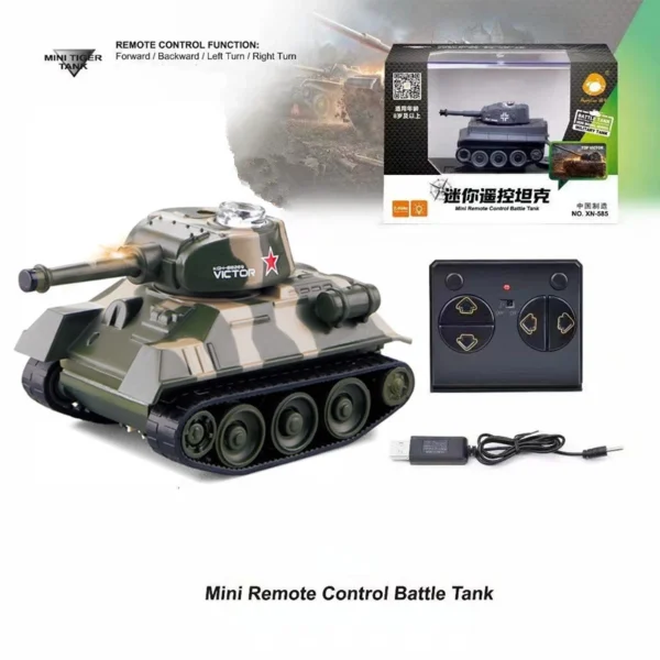 Xmas Mini RC Tank 4Channel Battle Military Crawler Shooting Radio Controlled Electronic ourdoor Toy Tank for Kids Gift Wholesale - Image 2