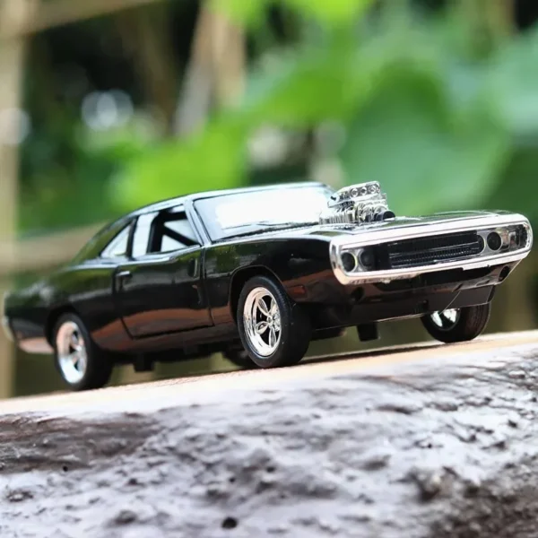 1:32 Simulation 1970 Dodge Charger Alloy Sports Car Model Sound Light Pull Back Luxury Car Children's Toy Gift Ornaments - Image 2