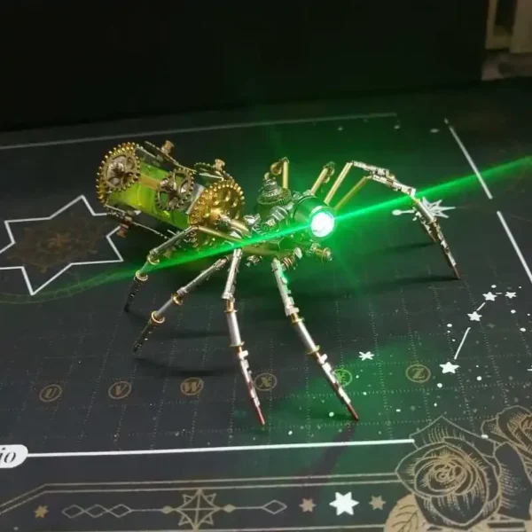 DIY Biochemical Spider Metal Model Kit Cyberpunk Mechanical Insects Assembly Toy 3D Puzzle Creative Handmade Toys Gift - 100pcs+