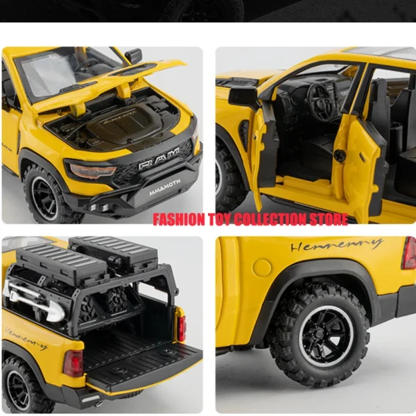 1: 32 MAMMOTH PICKUP Alloy Car Model Diecasts Toy With Sound and Light Vehicles Decoration Toys For Kids Gift - Image 3