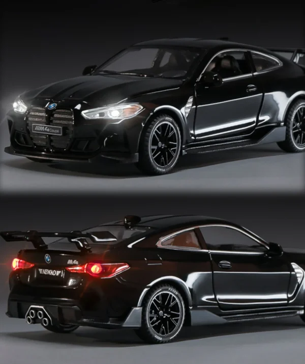 1:32 BMW M4 Coupe sports car High Simulation Diecast Metal Alloy Model car Sound Light Pull Back Collection Kids Toy Gifts - Image 3