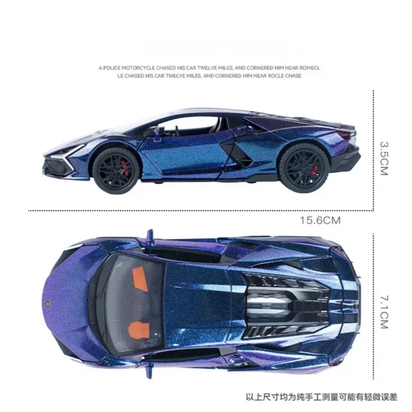 1:32 Lamborghini Revuelto Alloy Diecast Model Car Sound Light Children Toys Collection Hobbies Gifts With Boys Kids Present A893 - Image 4