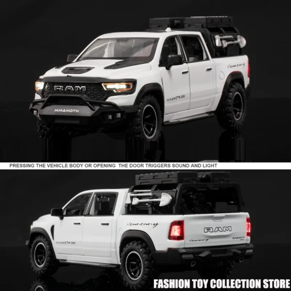 1: 32 MAMMOTH PICKUP Alloy Car Model Diecasts Toy With Sound and Light Vehicles Decoration Toys For Kids Gift - Image 2