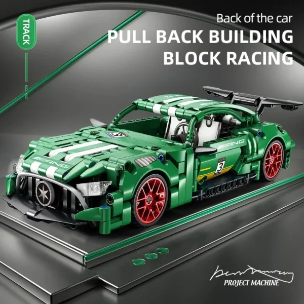 Technical Super Racing Car 456PCS Model Building Blocks Automobile Pull Back DIY Vehicle Children Construction Toys