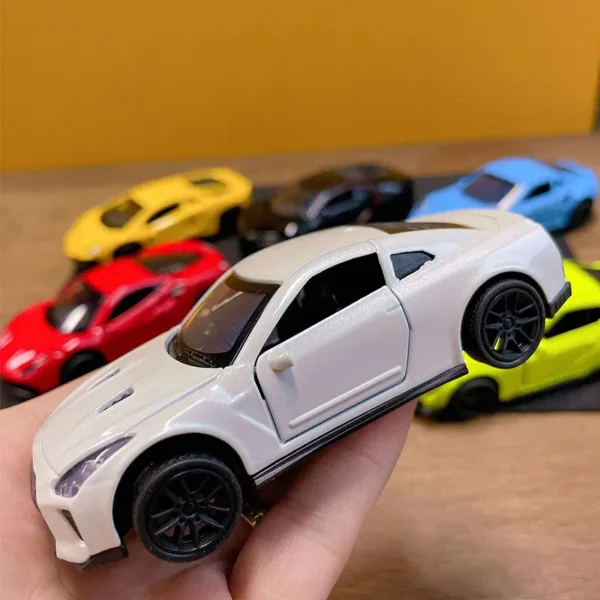 1:43 Diecast Alloy Car Model Metal Pull Back Simulation Car Toy Boy Sports Car Ornament with to Open the Door Toys for Kids - Image 3