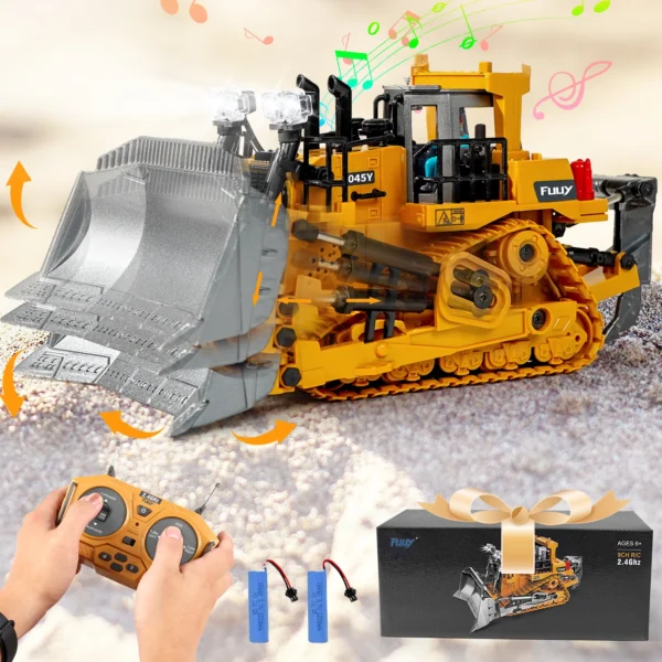 Children 2.4G Remote Control Excavator RC Model Car Toys Dump Truck Bulldozer Engineering Vehicle Christmas Birthday Gifts