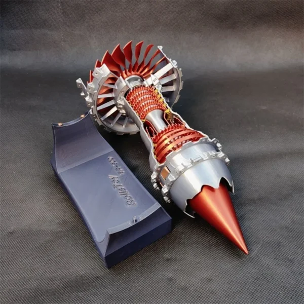 27cm Mini Turbofan Engine Aviation Model Scientific Experiment Jet Aircraft Engine Models Power Toy Gift - Finished Product - Image 4