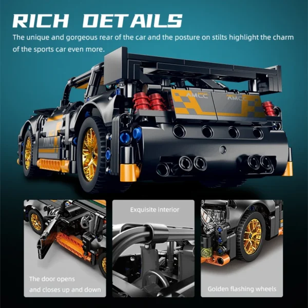 ToylinX 505PCS Technical Super Racing Car Model Building Blocks Automobile Pull Back DIY MOC Vehicle Bricks Children Toys - Image 5