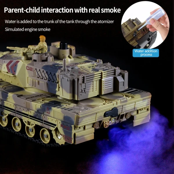 2.4G Tracked Simulation Remote Control Tank Water Bomb Spray Remote Control Vehicle War Armored Vehicle Model Children Toy Gift - Image 3