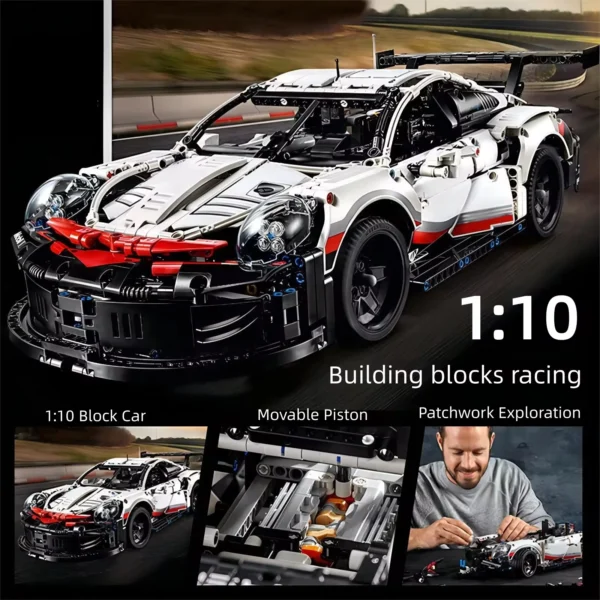 1320PCS Classic Racing Sports Car Building Block Toys Educational DIY Racing Stickers Are Random Styles Christmas Girls Adult - Image 2