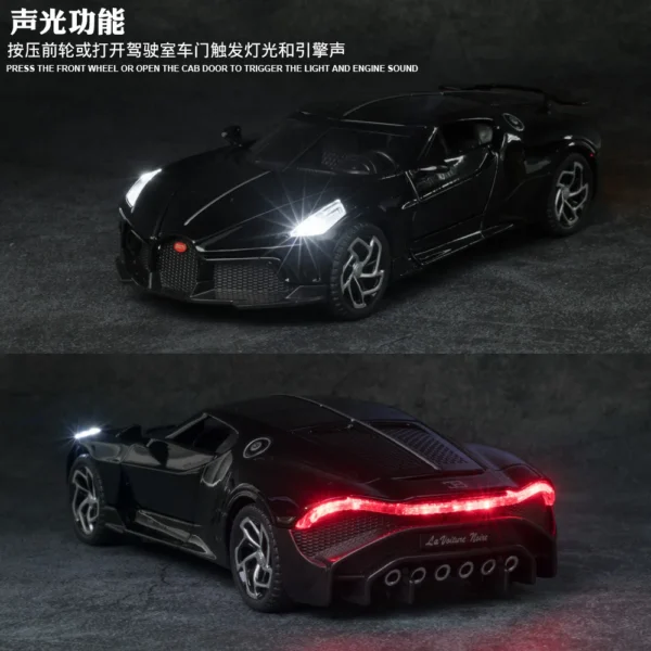 1:32 Bugatti Lavoiturenoire Alloy Sports Car Model Diecast Metal Toy Vehicles Car Model Collection High Simulation Children Gift - Image 4