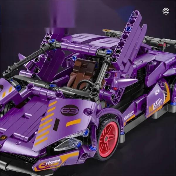 Technical Super Racing Car Model Building Blocks Automobile Pull Back DIY MOC Vehicle Bricks Children GIft Toys - Image 5